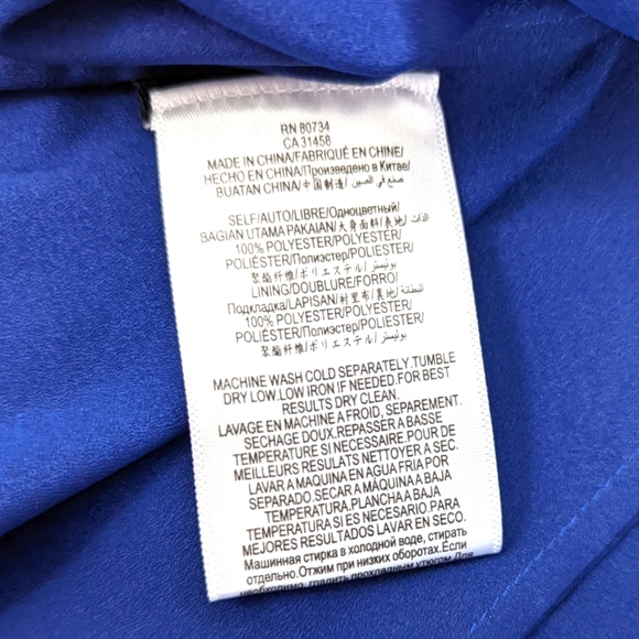 BCBG Maxazria Ruffle Cocktail Party Mini Dress Womens Small Blue Sleeveless - Picture 11 of 13